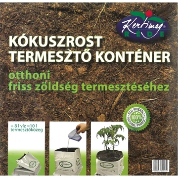 Kókuszrost termesztő konténer