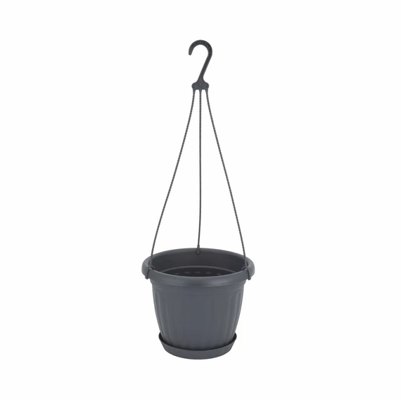 Kaspó (komplett) 23 cm  - 4L (antracit) 230x180mm ILPE